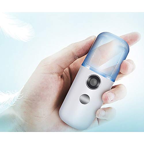 Humidificador Portátil, Ambientador de Aire con Difusor de Bolsillo, Humidificador de Viaje Susurro Tranquilo para Iluminación de Sueño Profundo Y Suave Resplandor