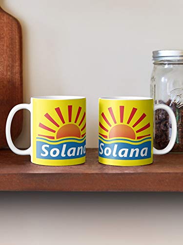 HUONGLILY Solana Funny Hotel Spain Humor Benidorm TV Television La Mejor Taza de café de cerámica de mármol Blanco de 11 oz