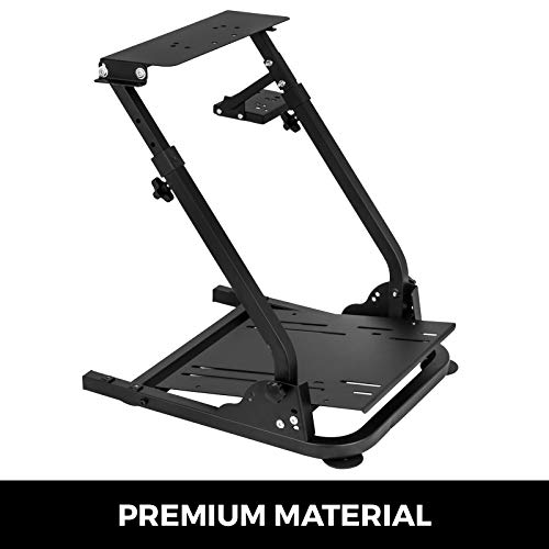 Husuper Soporte para Volante 57 x 49 cm Soporte de Volante Universal Plegable G25 G27 G29 y G920 Wheel Stand Pro Compatible con Logitech G25 G27 G29 y G920 Soporte Volante Logitech g29 Wheel Stand Pro