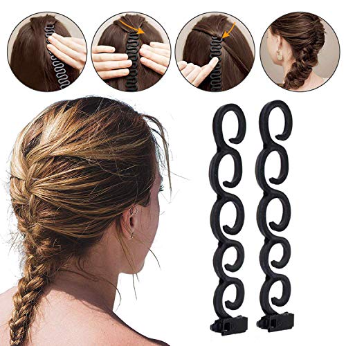 HyAdierTech Accesorios de Peinado, Herramientas Accesorios Hacedor Braid Cabello Trenzado Peinado Clip Herramientas para Diseño de Espuma para Niñas Mujeres con pelo DIY