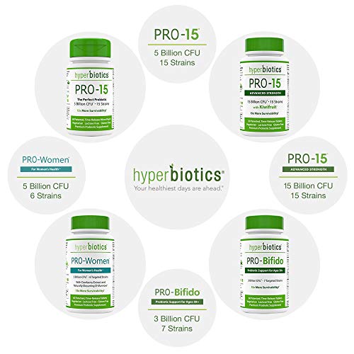 Hyperbiotics PRO-15-60 Once Daily Time Release Pearls (probióticos de máxima calidad, 15 cepas, 15B CFU)