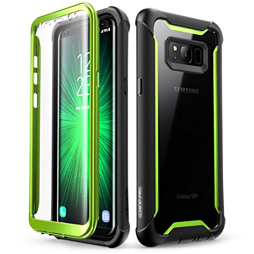 i-Blason Funda Galaxy S8 Plus [Ares] Transparente Case Carcasa Completa con Protectores de Pantalla Incorporados para Samasung Galaxy S8 Plus (Verde)