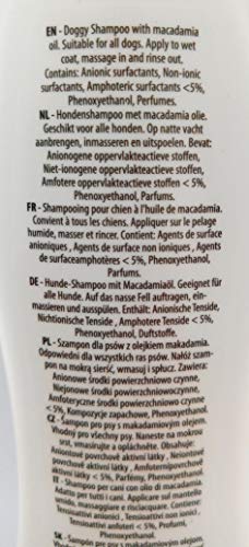 I Love Dogs - Champú para perros con aceite de macadamia 300 ml para el cuidado de bienestar. Respetuoso con la piel, cuidado y agradable en el aroma