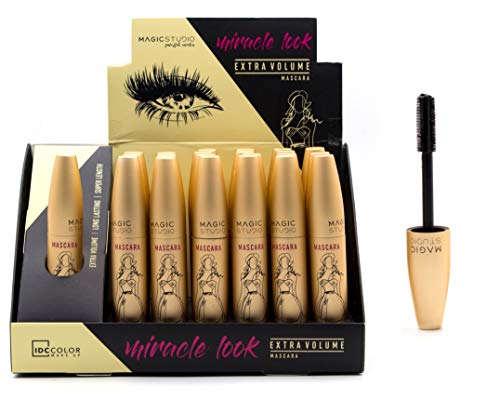 IDC Color Magic Studio Extra Volume, Máscara (Negro) - 24 unidades+tester