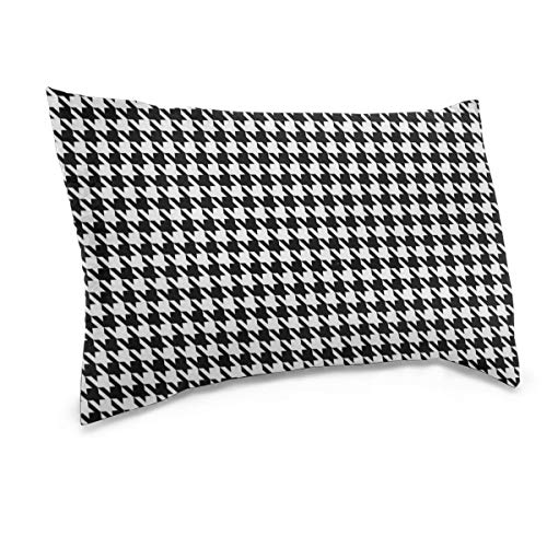 iksrgfvb Fundas de Almohada 16X24 Pulgadas Fondo de Pata de Gallo Negro-Blanco Fundas de Almohada Sofá Funda de cojín de Coche Decorativo para el hogar 40X60CM