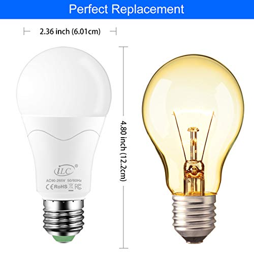 iLC Bombillas Colores RGBW 85W Equivalente LED Bombilla Regulable Cambio de Color Edison 12W E27 - RGB Control remoto Incluido
