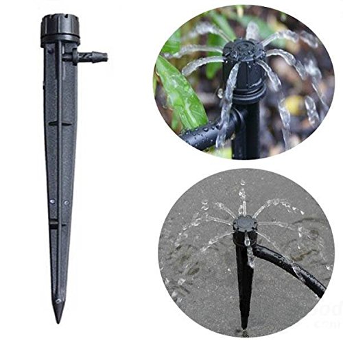 ILS – 50 piezas ajustable Inserted Dripper cabeza 360 grados jardín Planta riego Otto Outlet sprinkler