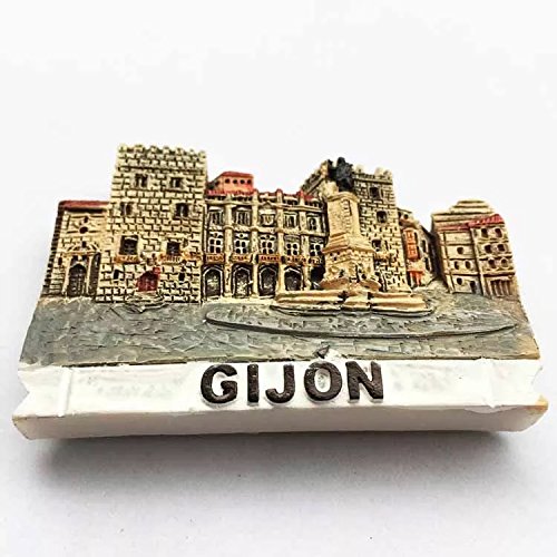 Imán 3D para nevera 3D con diseño de España realizado en resina, colección de viajes, ideal como recuerdo de viaje, regalo turístico, decoración para el hogar y la cocina, adorno magnético para nevera