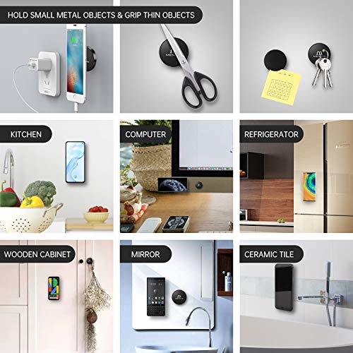 Iman coche movil, Soporte móvil para coche con Láminas Metálicas pegado al tablero | Pared - MENNYO Soporte movil coche magnético Compatible con iPhone Samsung Galaxy / Note Huawei, etc.