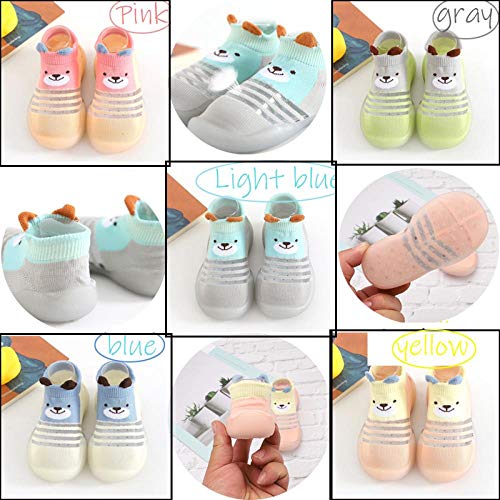 Infant toddler baby shoes girls&boys cute cartoon, baby girl boy non slip socks cartoon baby slippers shoes boots, baby shoes and socks, suitable for spring and summer 【14.5cm】 【Light-blue】