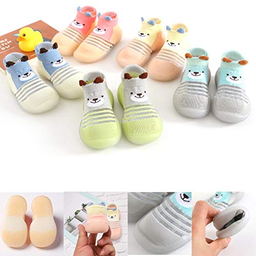 Infant toddler baby shoes girls&boys cute cartoon, baby girl boy non slip socks cartoon baby slippers shoes boots, baby shoes and socks, suitable for spring and summer 【14.5cm】 【Light-blue】