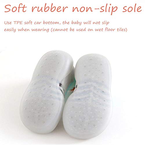 Infant toddler baby shoes girls&boys cute cartoon, baby girl boy non slip socks cartoon baby slippers shoes boots, baby shoes and socks, suitable for spring and summer 【14.5cm】 【Light-blue】