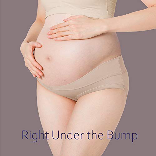 Intimate Portal Algodón Braguitas Ropa Interior Embarazo Premamá de Bajo el Vientre Negro Blanco Gris Beige Morado (PK de 5) L
