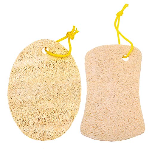 INTVN Natural Loofah, cocina esponja luffa Spa, Belleza, Esponja de baño, Exfoliación corporal, Lavado, Ducha, Cocina de baño, Limpieza, Modelos universales