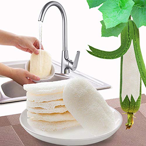 INTVN Natural Loofah, cocina esponja luffa Spa, Belleza, Esponja de baño, Exfoliación corporal, Lavado, Ducha, Cocina de baño, Limpieza, Modelos universales