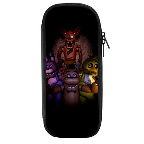 IOPLK Fi-Ve Nig-Hts at Fre-dDys Estuche para lápices Estuche para bolígrafos de gran capacidad Estuche para estudiantes con doble impresión Estuche para bolígrafos para la escuela Suministros de ofici