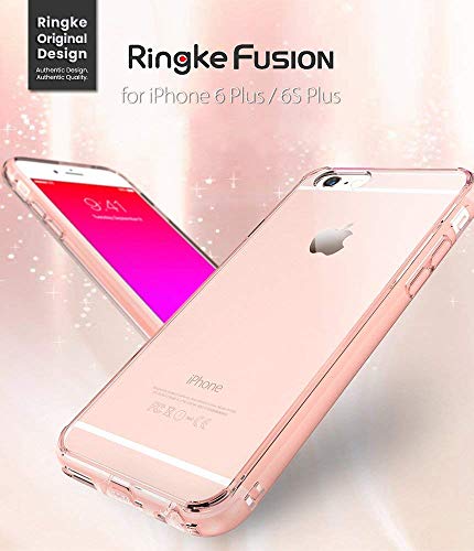 iPhone 6S Plus / 6 Plus Funda - Ringke FUSION *** Nueva Tecnología de Absorción de golpes. Cristal Claro Absorción TPU Parachoques, protección gota prima. Parte Trasera Dura [Resistente a Arañazos, con Tecnología de activación al toque