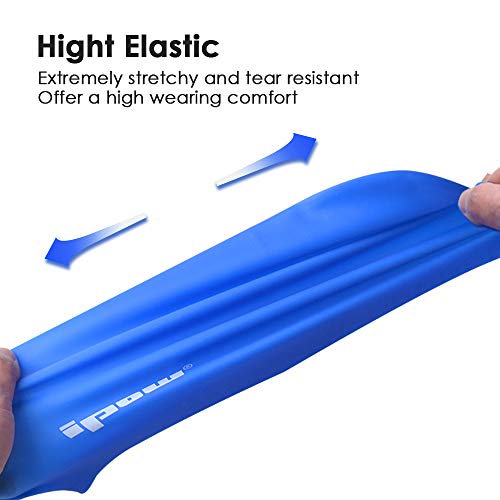 Ipow [2 PCS] Gorro de natacion impermeable para pelo largo, hombre/mujer