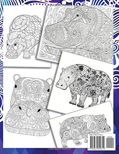 Ippopotamo - Libro da colorare per adulti