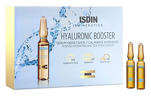 Isdinceutics Hyaluronic Booster, Sérum facial hidratante y calmante intensivo, 30 ampollas (690019066)