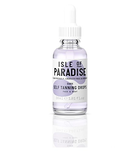 Isle of Paradise - Gotas autobronceadoras, color oscuro, 30 ml