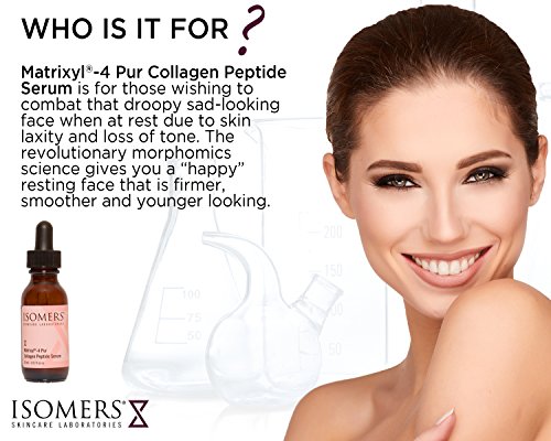 Isomers Matrixyl®-4 - Sérum de péptidos de colágeno pur de 30 ml, colágeno antienvejecimiento, apoyo de péptido, líneas de marioneta, líneas finas y arrugas