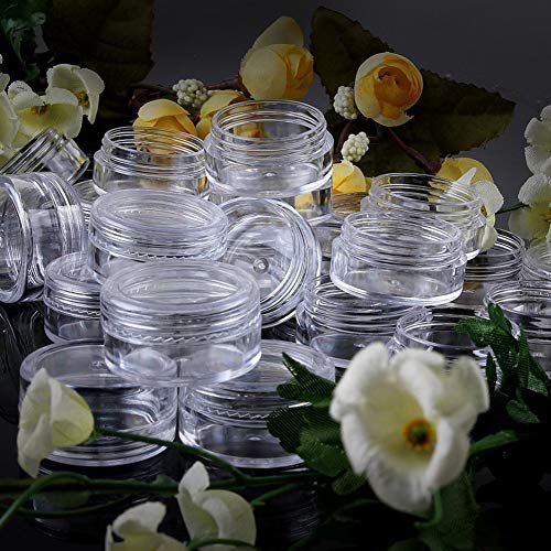 Isuper Belleza 100 PCS plástico envases cosméticos Tamaño 5 Gram Claro vacío Pot tarros de sombra de ojos de contenedores Lote