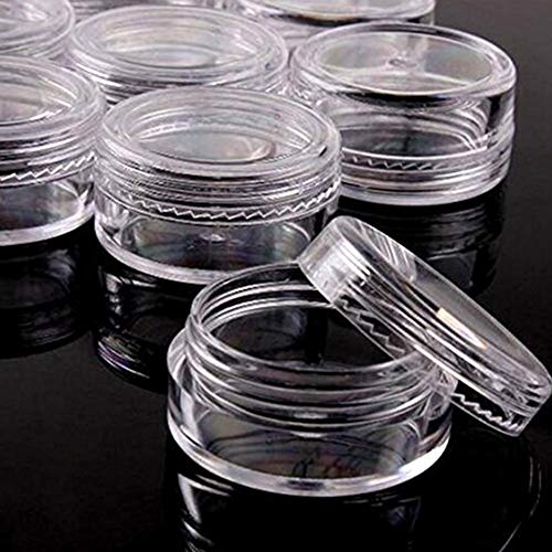 Isuper Belleza 100 PCS plástico envases cosméticos Tamaño 5 Gram Claro vacío Pot tarros de sombra de ojos de contenedores Lote