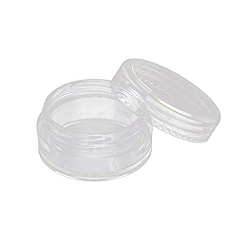 Isuper Belleza 100 PCS plástico envases cosméticos Tamaño 5 Gram Claro vacío Pot tarros de sombra de ojos de contenedores Lote