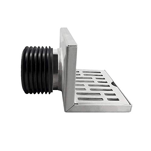 IUYJVR Desagüe de Ducha con Tapa extraíble, desagüe de Piso de Acero Inoxidable Anti Olor Anti obstrucción Desagüe de Piso de Ducha Sistemas de Drenaje multipropósito con colador de Pelo para Esqui