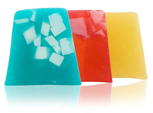 Jabón Natural Artesanal. Lote de 3 con Jabón de Algas, Jabón de Aceite de Rosas y Jabón de Extracto de Caracol. Para Manos, Pies, Cabello y Cuerpo. Antibacteriano y Antifúngico, 3x100 gr.