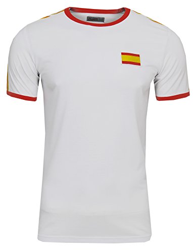 Jack & Jones - Camiseta para hombre España (White Spain). L