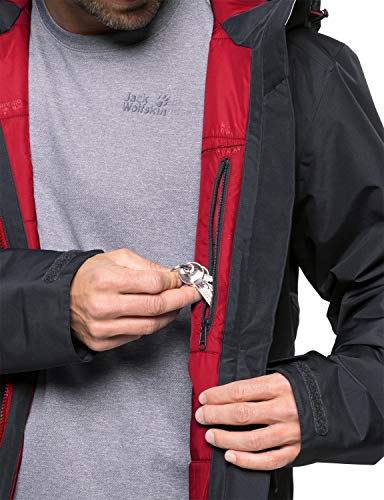 Jack Wolfskin Chilly Morning - Chaqueta de protección contra la intemperie para hombre, Hombre, Chaqueta de protección contra la intemperie., 1108353-6350004, phantom, large