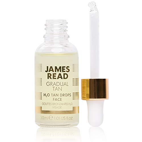 JAMES READ H20 Gradual Tan Drops Face (30ml) Works with Your Daily Skin-Care - for Natural Glowing Complexion - Featuring TANTONE Technology , Suitable for All Skin Types & Vegan-Friendly