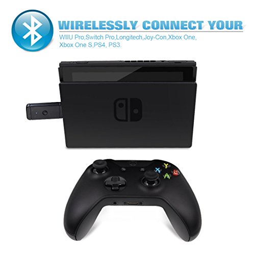 JAMSWALL inalámbrico Adaptador de controlador, XBOX / PS3 / PS4 adaptador de controlador inalámbrico para Nintendo Switch y Windows PC
