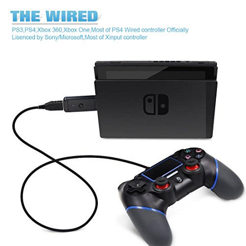 JAMSWALL inalámbrico Adaptador de controlador, XBOX / PS3 / PS4 adaptador de controlador inalámbrico para Nintendo Switch y Windows PC