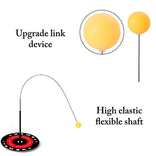 Janny-shop Entrenador de Tenis de Mesa con Eje Suave Elástico 1.1M Deportes de Descompresión de Ocio 2 Padel de Tenis de Mesa, 3 Pelotas para Uso en Interiores o Exteriores