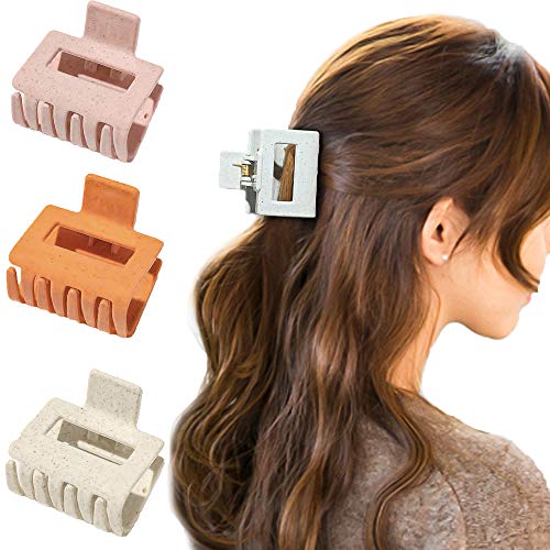 JDV Barley33 Garras para el Cabello Huecas cuadradas Colores de Caramelo Pinzas para el Cabello de acrílico Mujeres Niñas Elegantes Horquillas Simples para el Cabello Sombreros