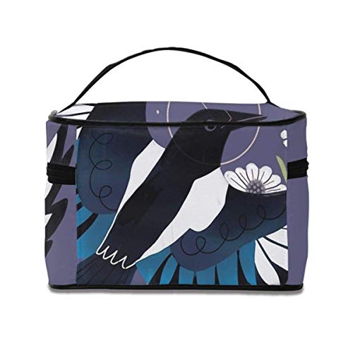 JDYU, Bolsa de Maquillaje de urraca Europea Familiar, Estuche de cosméticos Grande, Estuche de Maquillaje, Organizador, Neceser de Viaje para Mujeres