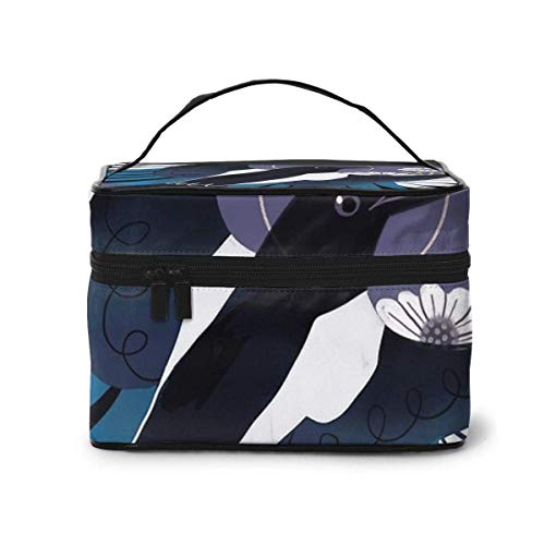 JDYU, Bolsa de Maquillaje de urraca Europea Familiar, Estuche de cosméticos Grande, Estuche de Maquillaje, Organizador, Neceser de Viaje para Mujeres
