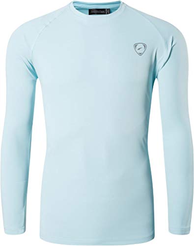 jeansian Hombre Deporte Proteccion Solar UPF 50+ UV Camiseta Men Sport T-Shirt LA245 Lightblue M