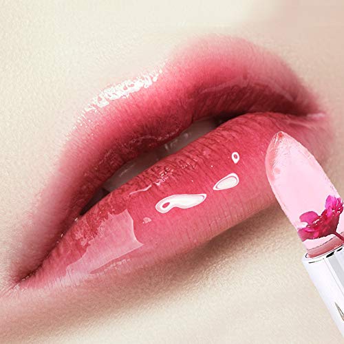 Jelly Flower Lipstick, Lip Care Cambio de temperatura Moisturizer Lip Balm Lip gloss Por filfeel