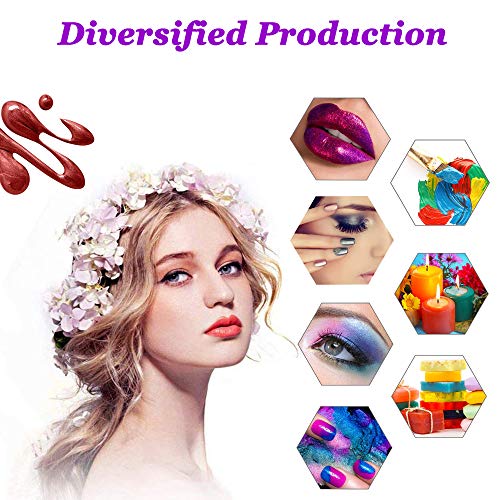 JEMESI Mica en Polvo,20 Botellas×10 gramo Pigmento Resina Epoxi Puede Hacer Slime,Jabon,Velas,Sombra de Ojos y Pintauñas
