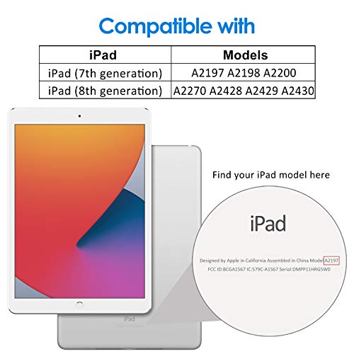 JETech Funda Compatible con iPad 8/7 (10,2 Pulgadas, 2020/2019 Modelo, 8.ª/ 7.ª Generación), Carcasa con Auto-Sueño/Estela, Oro Rosa