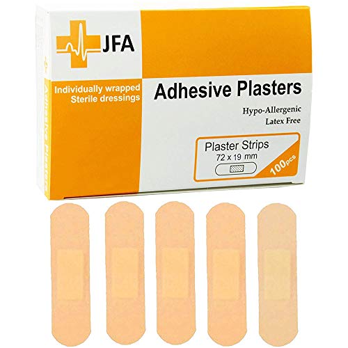 JFA Medical - 100 tiritas ( resistentes al agua 72 mm x 19mm)