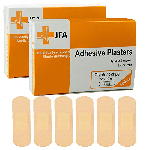 JFA Medical - 200 tiritas ( resistentes al agua 72 mm x 22mm)