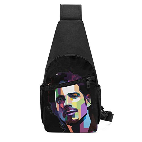JHUIK Chris Cornell Hombres Mujeres Sling Crossbody Hombro Pecho Bolsa Paquete Senderismo Ciclismo Mochila De Viaje Negro