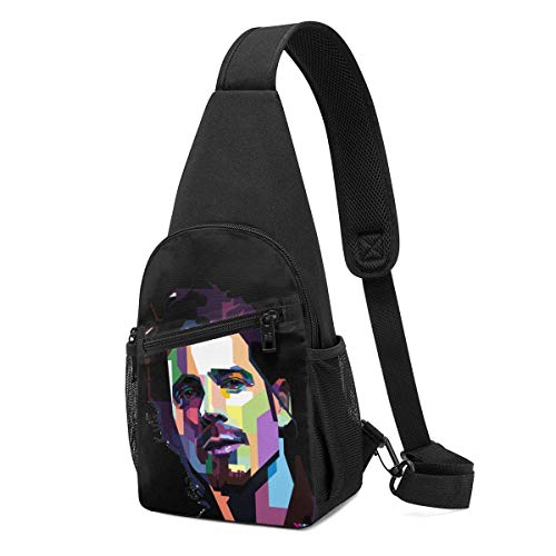 JHUIK Chris Cornell Hombres Mujeres Sling Crossbody Hombro Pecho Bolsa Paquete Senderismo Ciclismo Mochila De Viaje Negro