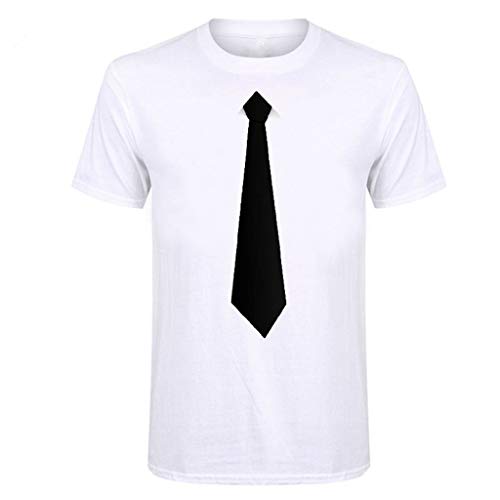 JiaMeng Camiseta de Manga Larga con Estampado Moda Camiseta con Interesante Traje de Corbata Blusa Superior de la Camiseta de Las Camisetas