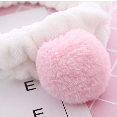 JIAOSHUAIYU Hair accessories Girls fashion hair band wash face turban makeup elastic hair band coral velvet hair accessories blue